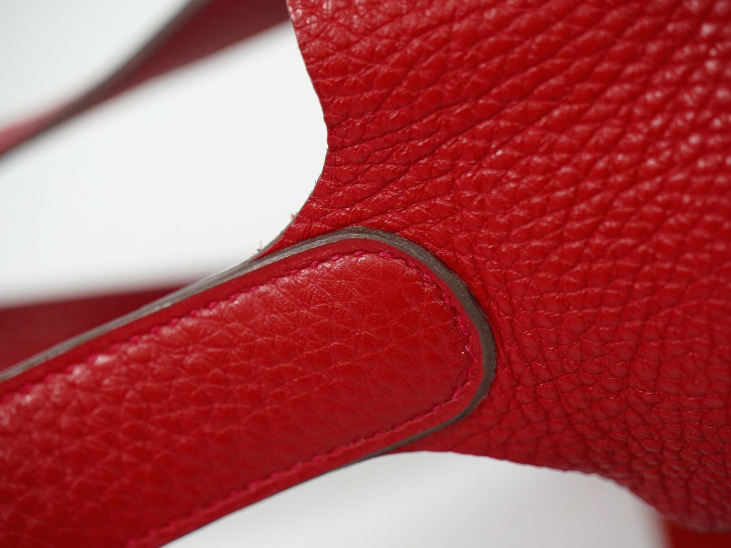 HERMES ピコタンロック MM ハンドバッグ T刻 レッド