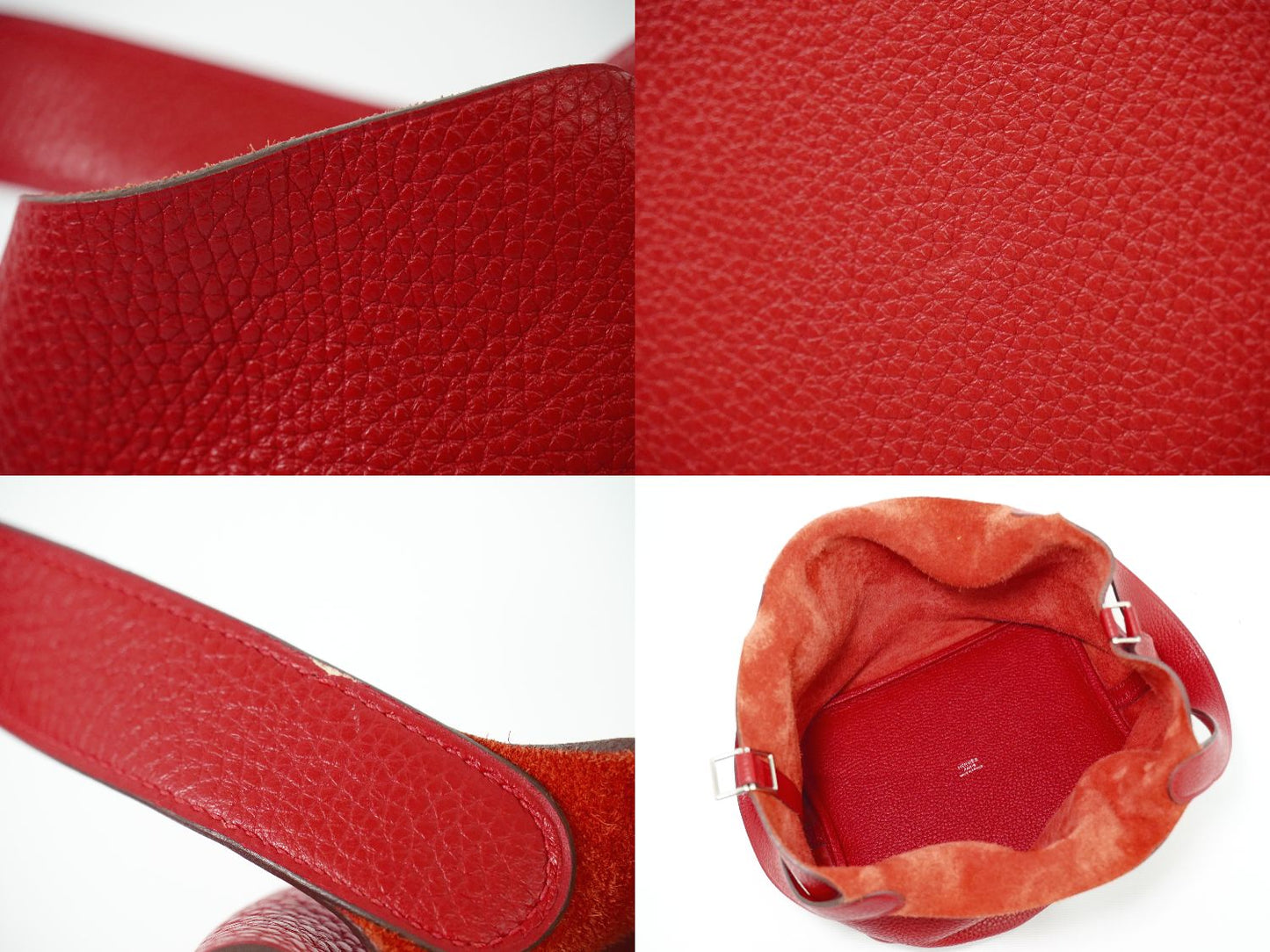 HERMES ピコタンロック MM ハンドバッグ T刻 レッド