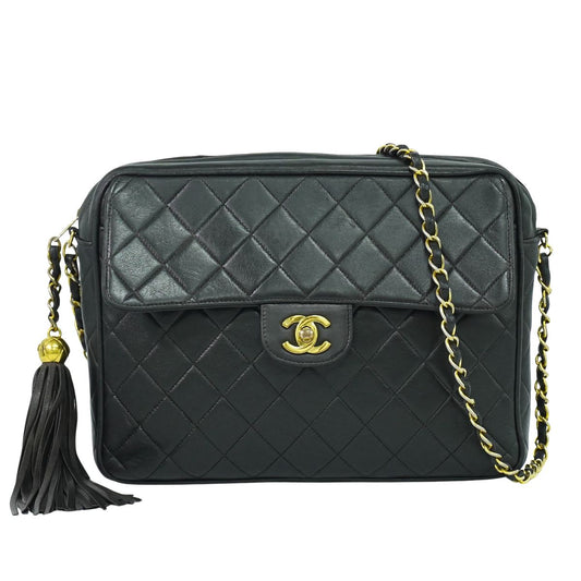CHANEL ココマーク マトラッセ ショルダーバッグ ブラック