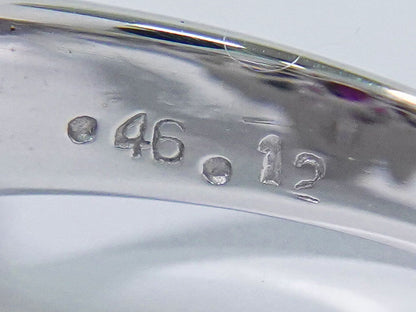 ルビー 1.73ct ダイヤモンド 0.46 0.12ct 18K WG リング 11号 レッド