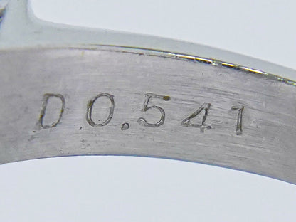ブラックオパール 7.344ct ダイヤモンド 0.541ct Pt900 リング 14号 ブルー