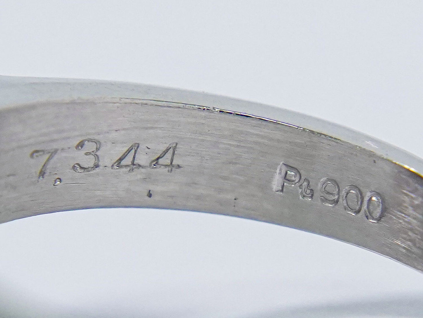 ブラックオパール 7.344ct ダイヤモンド 0.541ct Pt900 リング 14号 ブルー