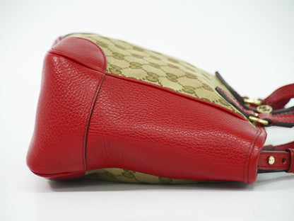 GUCCI GGキャンバス 2WAY ショルダーバッグ ベージュ レッド 449241