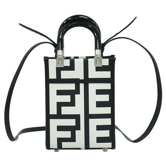 FENDI × MARC JACOBS サンシャイン ショッパー ミニ ショルダーバッグ ホワイト ブラック