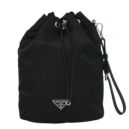 PRADA ReNylon 巾着 ポーチ ナイロン ブラック