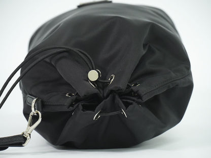 PRADA ReNylon 巾着 ポーチ ナイロン ブラック