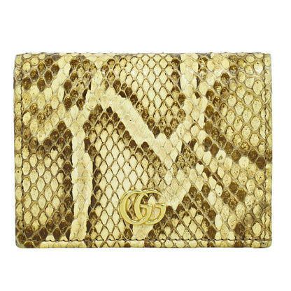 GUCCI GGマーモント 折財布 ベージュ ブラウン 456126