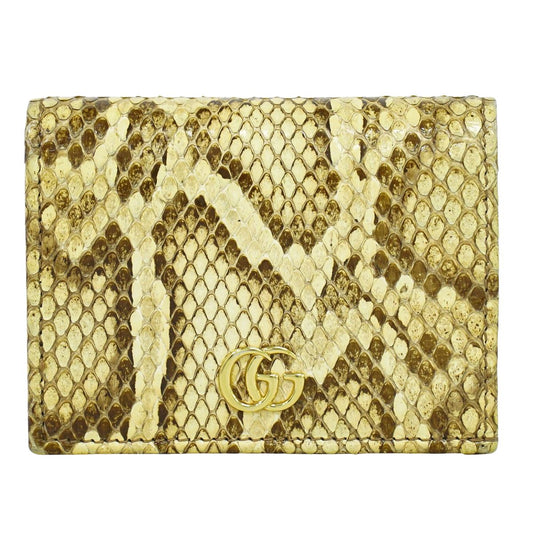 GUCCI GGマーモント 折財布 ベージュ ブラウン 456126