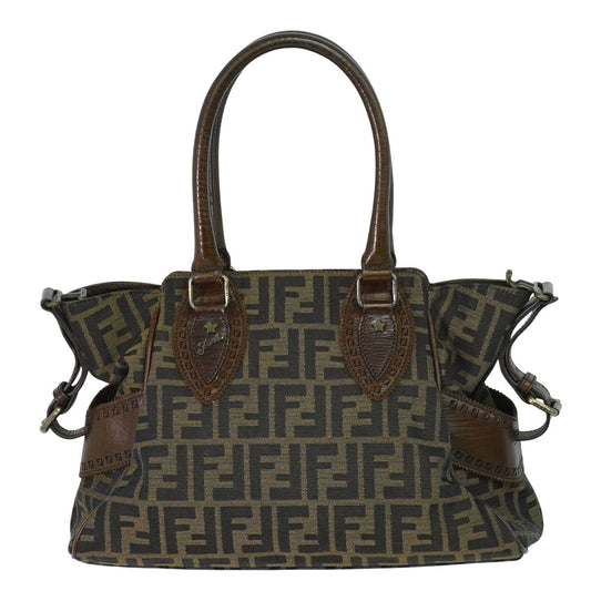 FENDI エトニコ ズッカ ハンドバッグ ブラウン 8BN157