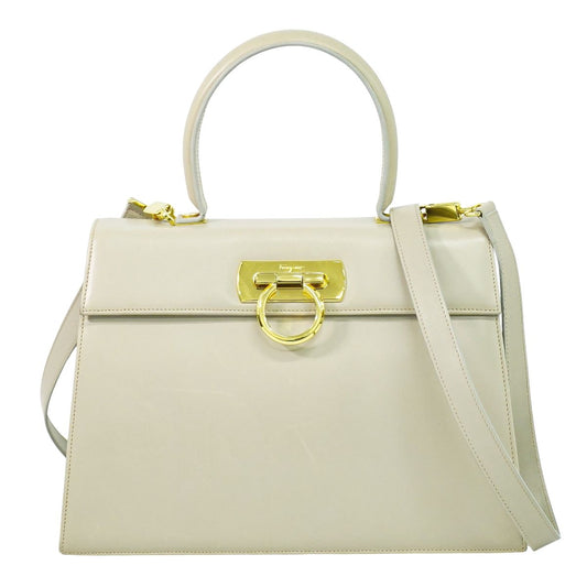 Salvatore Ferragamo ガンチーニ 2WAY ベージュ