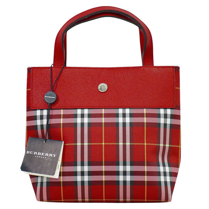 BURBERRY ノバチェック ハンドバッグ レッド