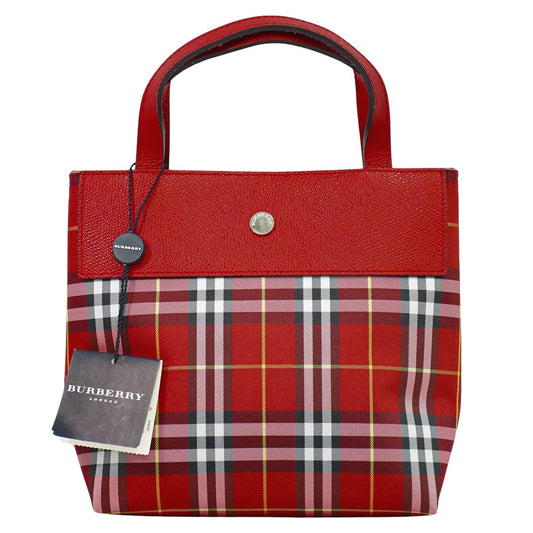BURBERRY ノバチェック ハンドバッグ レッド