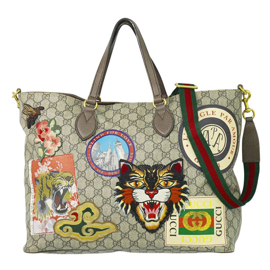 GUCCI クーリエ GGスプリーム 2WAY ショルダーバッグ ベージュ マルチカラー 474085