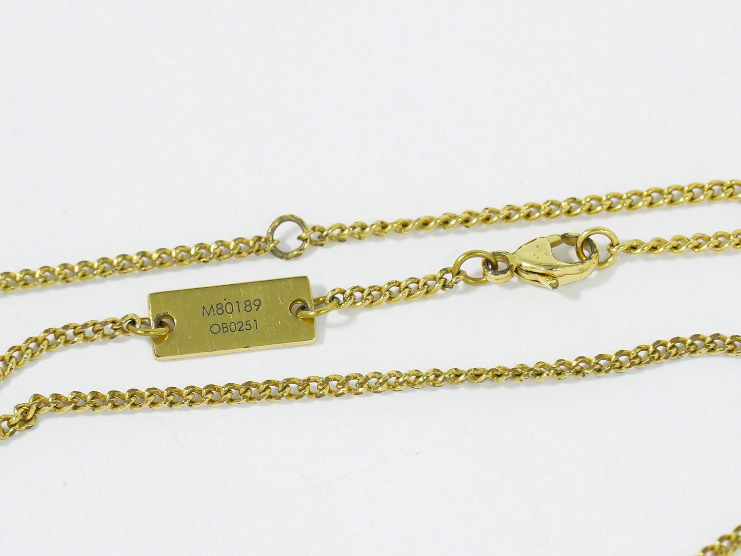 LOUIS VUITTON ロゴ ネックレス GP M80189