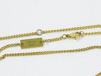 LOUIS VUITTON ロゴ ネックレス GP M80189