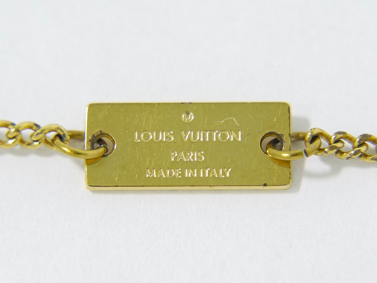 LOUIS VUITTON ロゴ ネックレス GP M80189