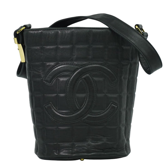 CHANEL ココマーク チョコバー ショルダーバッグ ブラック