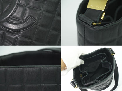 CHANEL ココマーク チョコバー ショルダーバッグ ブラック