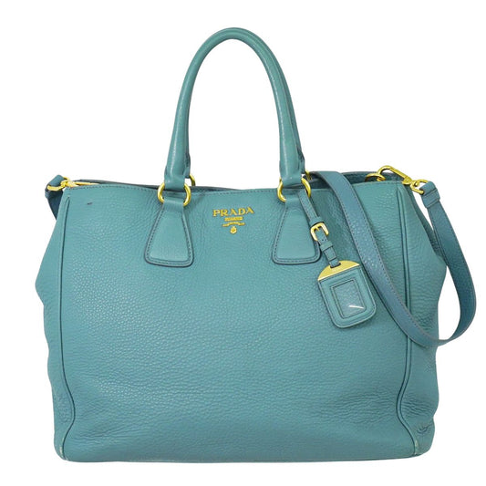 PRADA 2WAY ショルダーバッグ ライトブルー
