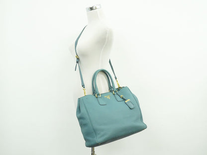 PRADA 2WAY ショルダーバッグ ライトブルー