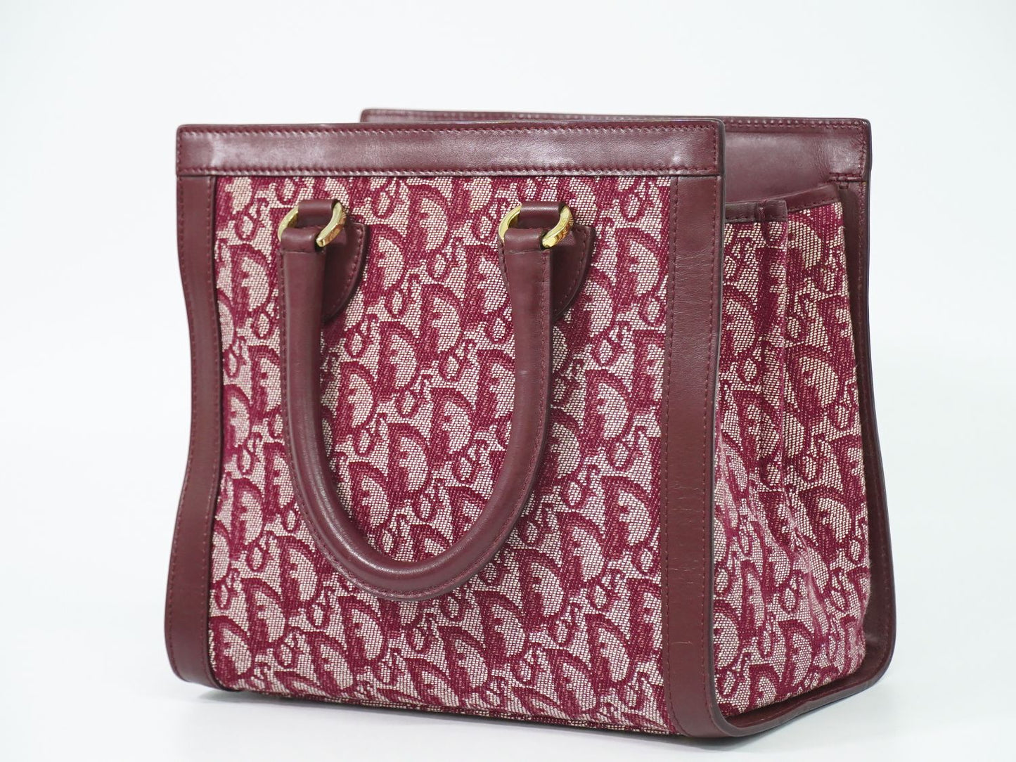 Christian Dior トロッター ハンドバッグ ボルドー