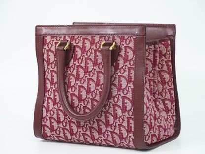 Christian Dior トロッター ハンドバッグ ボルドー