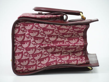 Christian Dior トロッター ハンドバッグ ボルドー