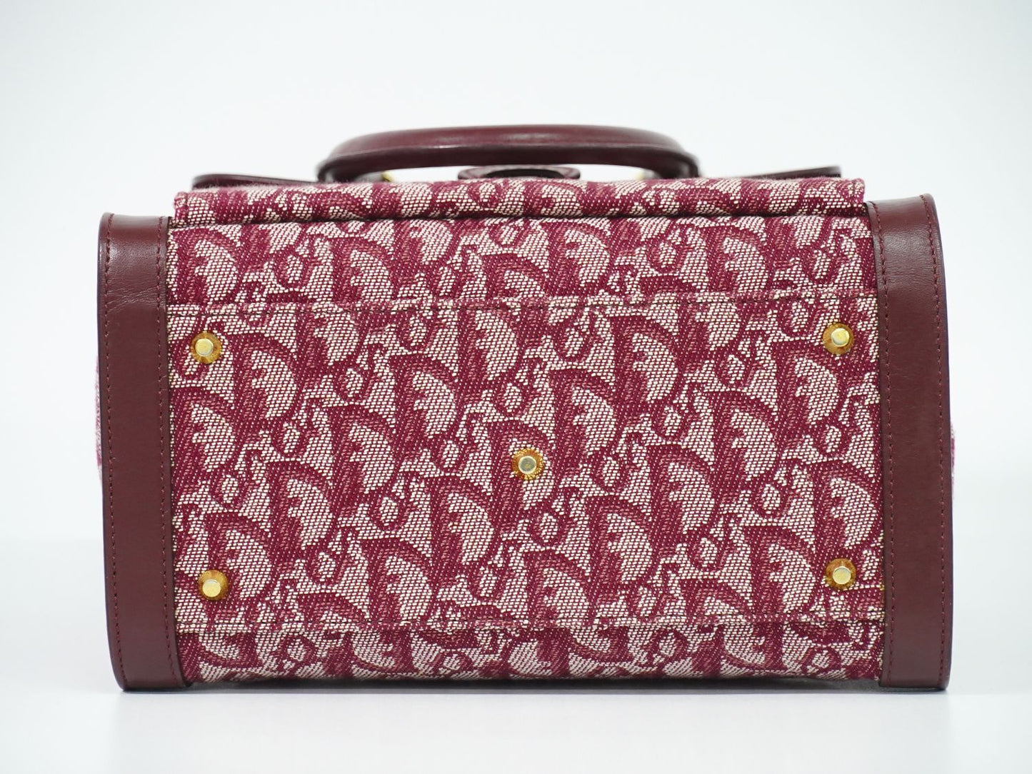 Christian Dior トロッター ハンドバッグ ボルドー