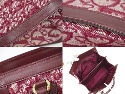 Christian Dior トロッター ハンドバッグ ボルドー