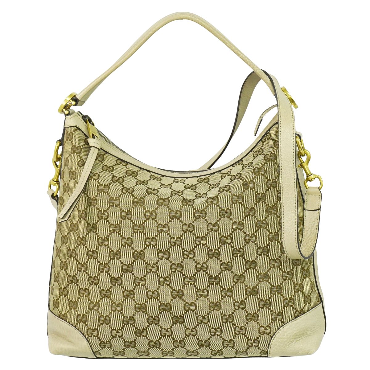 GUCCI GGキャンバス 2WAY ショルダーバッグ ベージュ アイボリー 326514