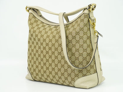 GUCCI GGキャンバス 2WAY ショルダーバッグ ベージュ アイボリー 326514