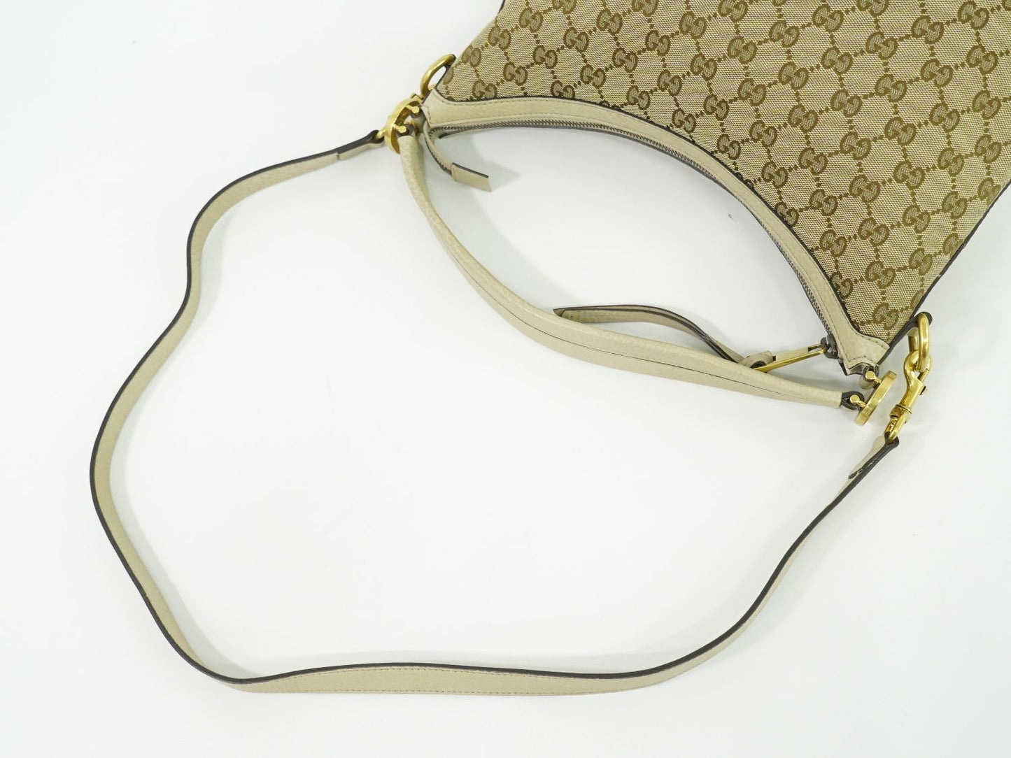 GUCCI GGキャンバス 2WAY ショルダーバッグ ベージュ アイボリー 326514