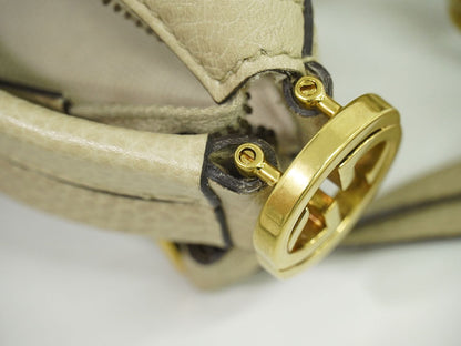 GUCCI GGキャンバス 2WAY ショルダーバッグ ベージュ アイボリー 326514