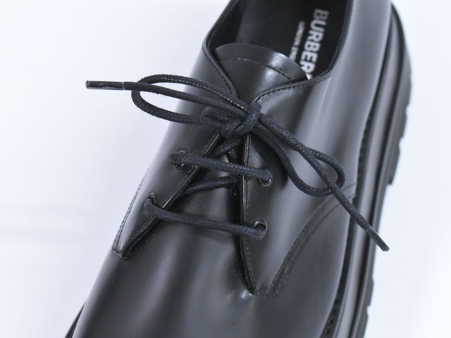BURBERRY レースアップシューズ ダービーシューズ 厚底 41 ブラック