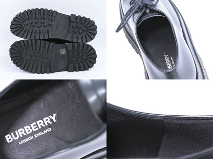 BURBERRY レースアップシューズ ダービーシューズ 厚底 41 ブラック