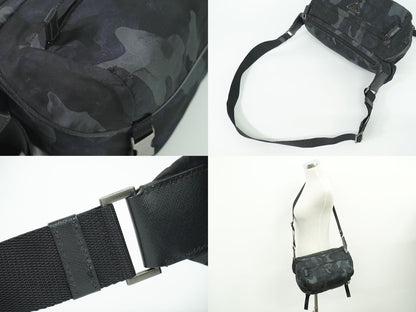 PRADA カモフラージュ メッセンジャーバッグ ブラック グレー ネイビー