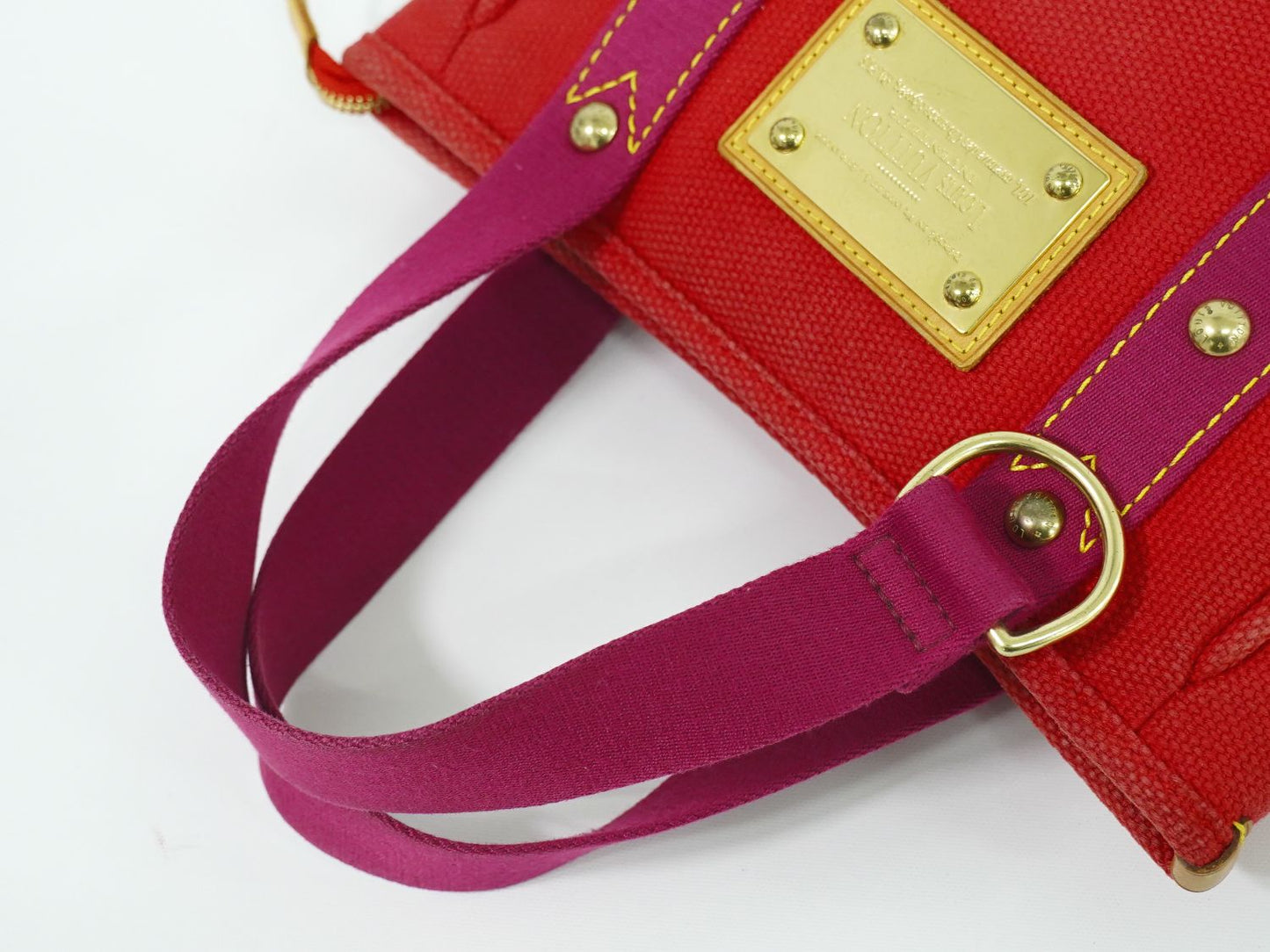 LOUIS VUITTON アンティグア カバ PM ハンドバッグ ルージュ M40037