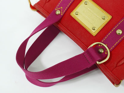 LOUIS VUITTON アンティグア カバ PM ハンドバッグ ルージュ M40037