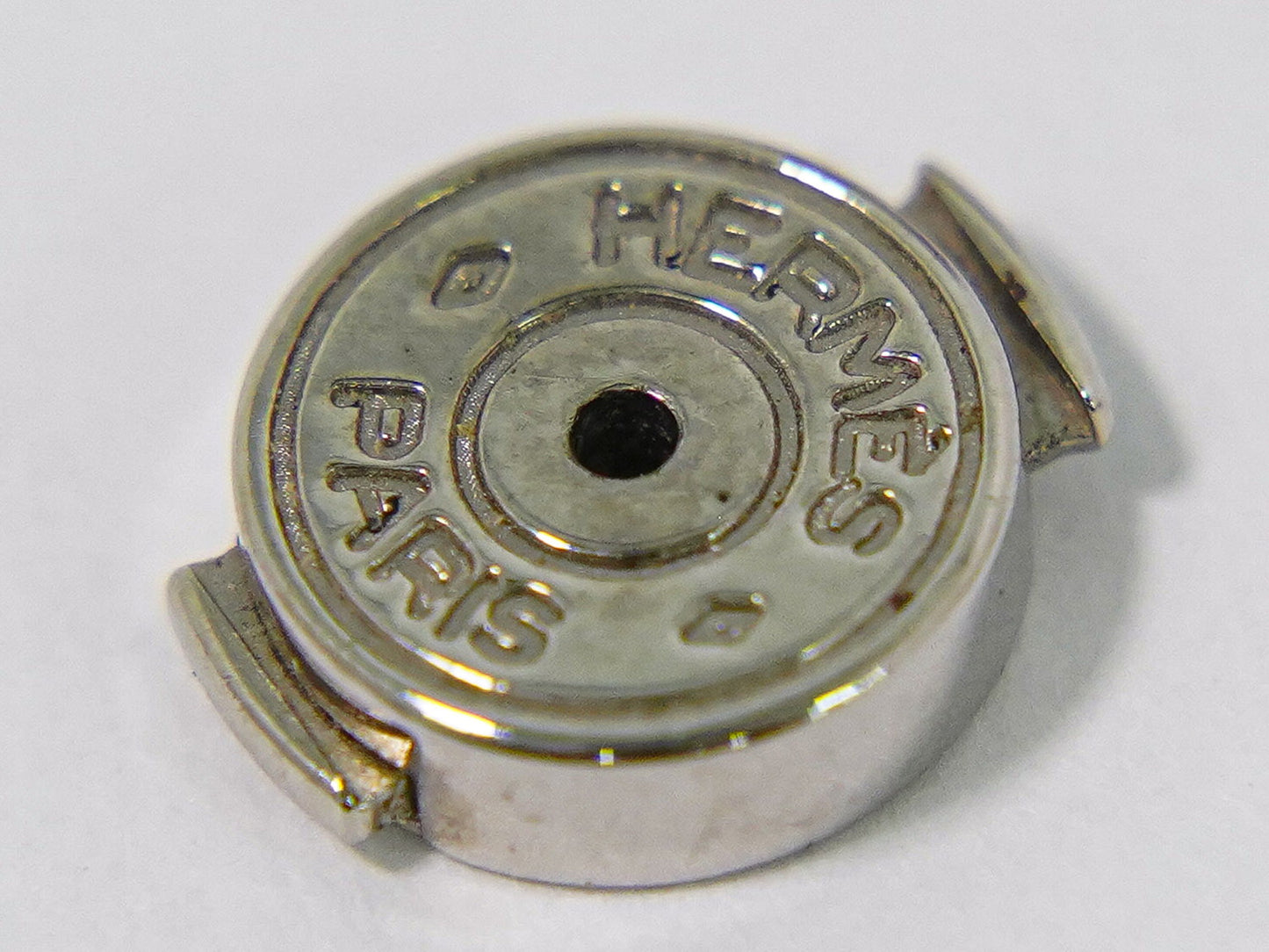 HERMES Hキューブ ピアス メタル シルバー金具 ピンク