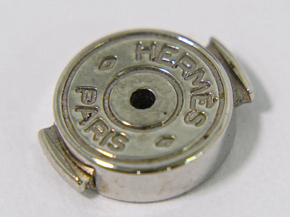 HERMES Hキューブ ピアス メタル シルバー金具 ピンク