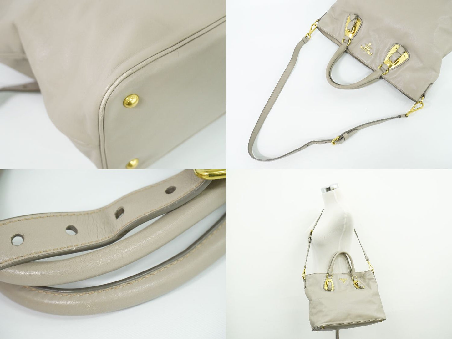 PRADA 2WAY ショルダーバッグ グレー