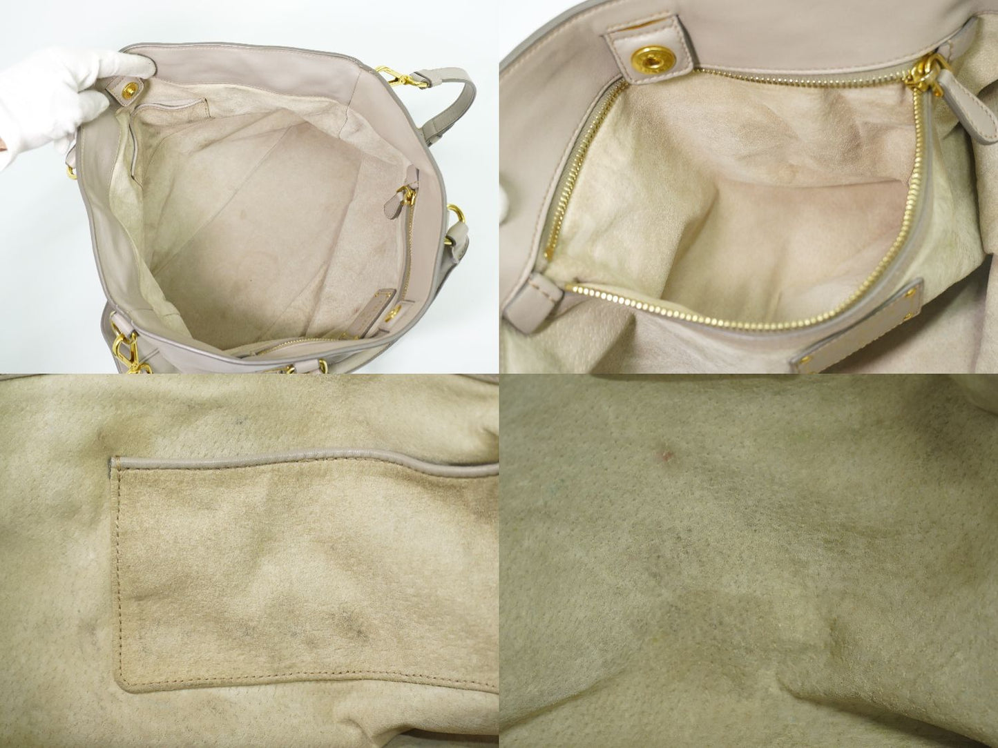 PRADA 2WAY ショルダーバッグ グレー