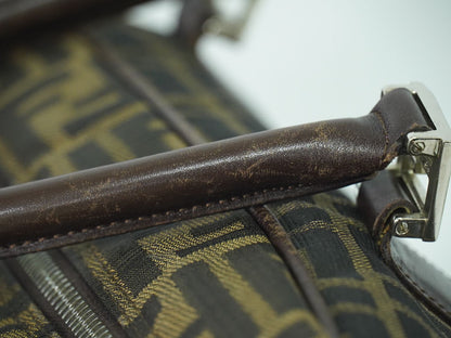 FENDI ズッカ ハンドバッグ ブラウン