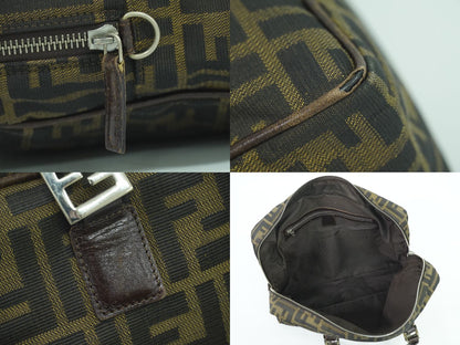 FENDI ズッカ ハンドバッグ ブラウン