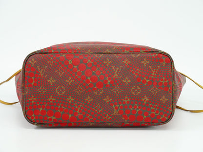LOUIS VUITTON ネヴァーフル MM モノグラム ウェーブ 草間彌生 トートバッグ ブラウン レッド M40686