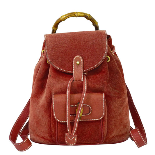 GUCCI バンブー リュックサック レッド