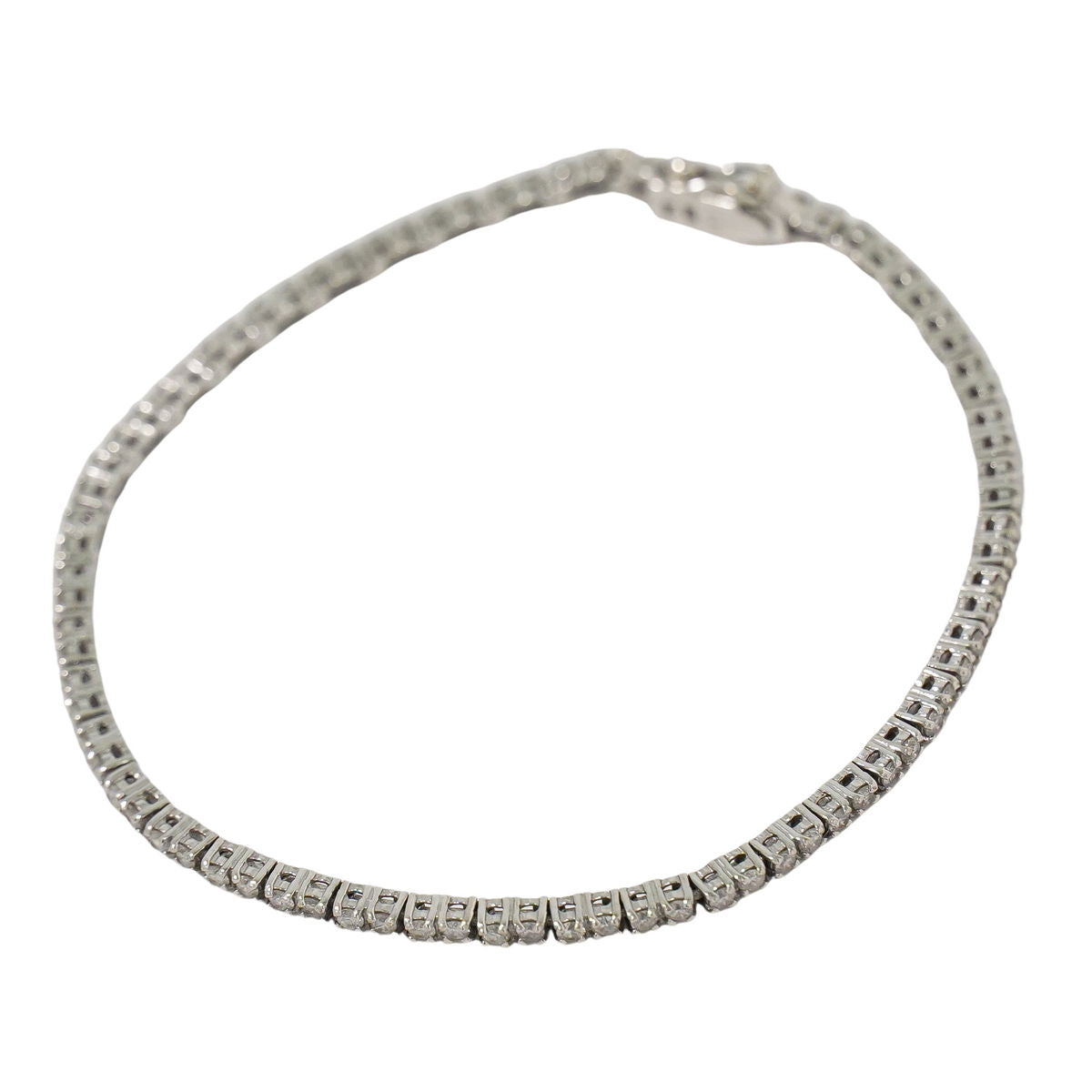 ダイヤモンド 1.36ct K18 WG ブレスレット