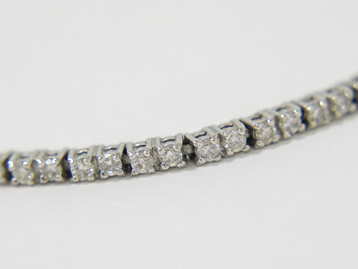 ダイヤモンド 1.36ct K18 WG ブレスレット
