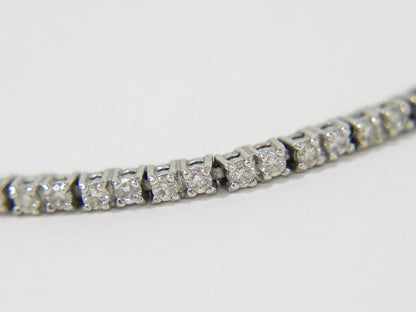 ダイヤモンド 1.36ct K18 WG ブレスレット