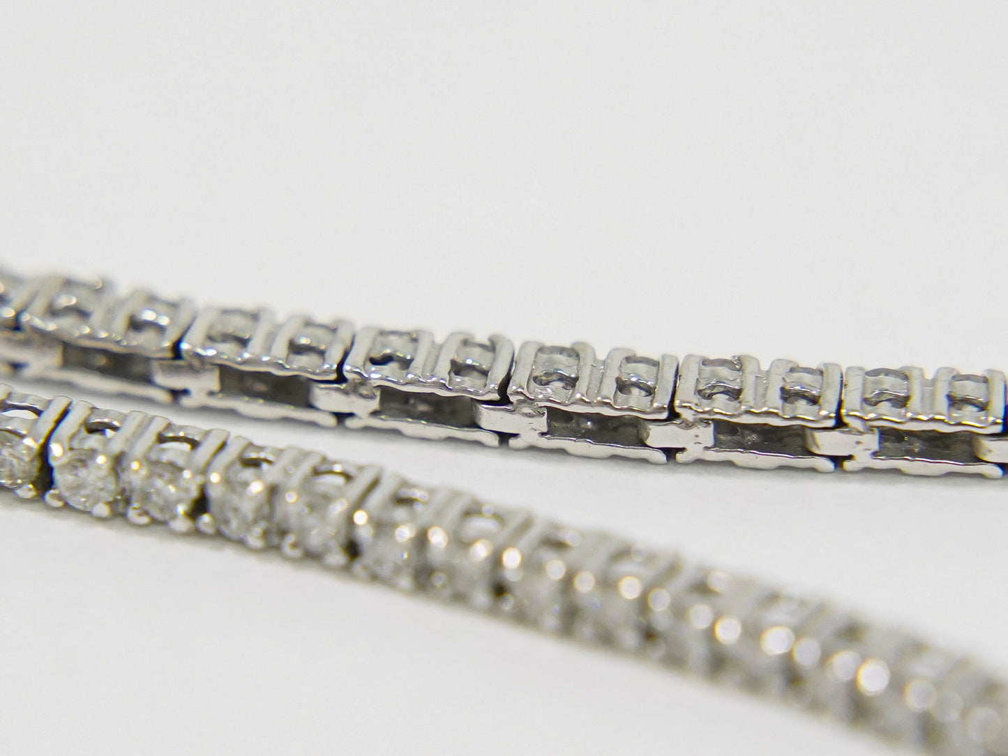 ダイヤモンド 1.36ct K18 WG ブレスレット